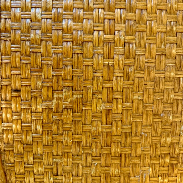 Vintage Philippine Bamboo and Handwoven Rattan Oval Coffee Table For Sale - Image 9 of 12