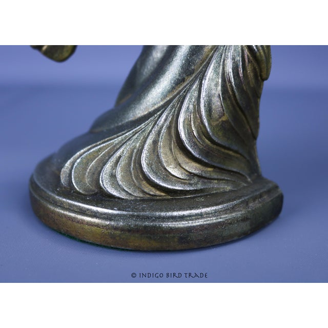 1930s Antique Pair of Art Nouveau Metal Horse Head Bookends For Sale In Greenville, SC - Image 6 of 11