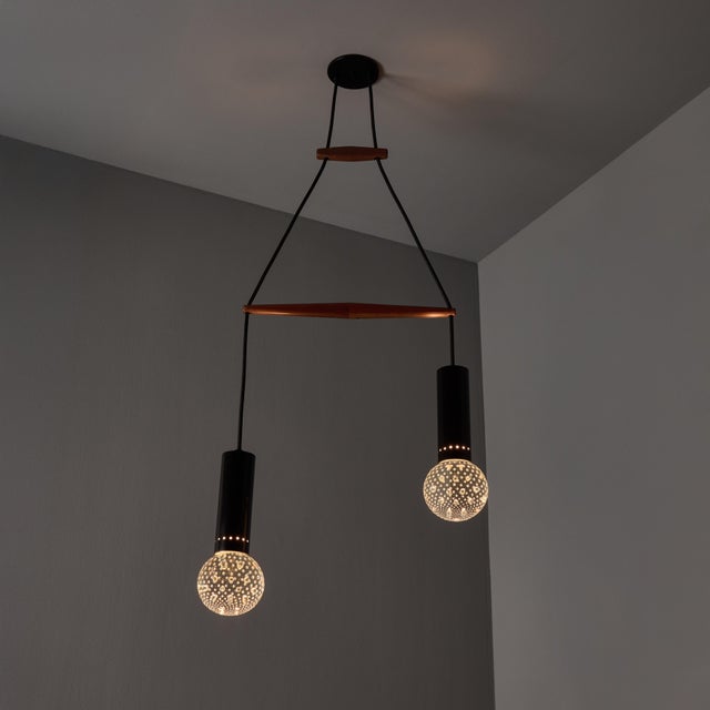 Gino Sarfatti 1960s Gino Sarfatti Metal and Seguso Glass Pendant Chandelier for Arteluce For Sale - Image 4 of 18