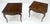 Chocolate Pair One Drawer Very Fine Solid Dark Chestnut 27x27" Square Side End Tables MINT For Sale - Image 8 of 13