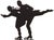 Skaters Silhouette Linen Pillow For Sale - Image 4 of 4