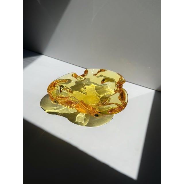 Mid-Century Modern Murano Ashtray in Yellow, 1960s For Sale - Image 6 of 6