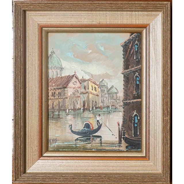 DeVity Studio Pair of Venetian Canal Scenes Mid-20th century Original oils on canvas Both signed DeVity studio marks on...