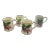 Vintage La Pottery by n.s. Guston Co. Christmas Holly Mugs- Set of 4 For Sale