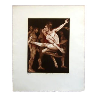 G H Rothe Attention 1984 Hand Signed Original Mezzotint Etching Coa Artwork Unframed For Sale