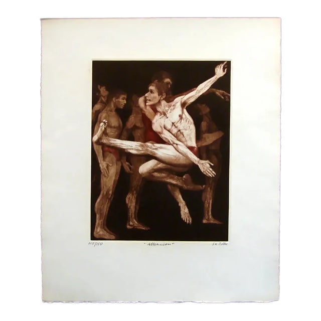 G H Rothe Attention 1984 Hand Signed Original Mezzotint Etching Coa Artwork Unframed For Sale