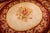 1850s Antique Ivory Neoclassical Floral Aubusson Flatwoven Wool Square Tapestry For Sale - Image 4 of 8