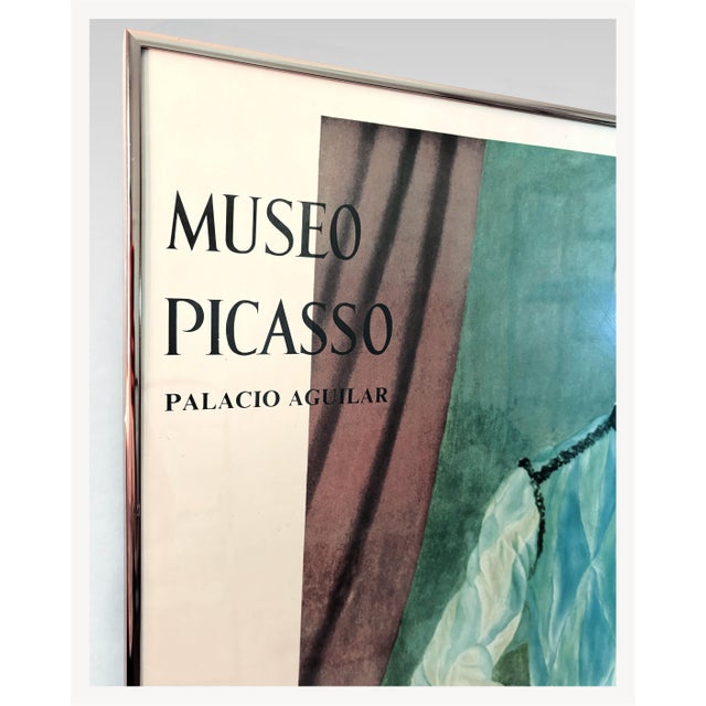 Pablo Picasso Late 20th Century Original Picasso Barcelona Museum Harlequin Exhibition Poster, Framed For Sale - Image 4 of 5