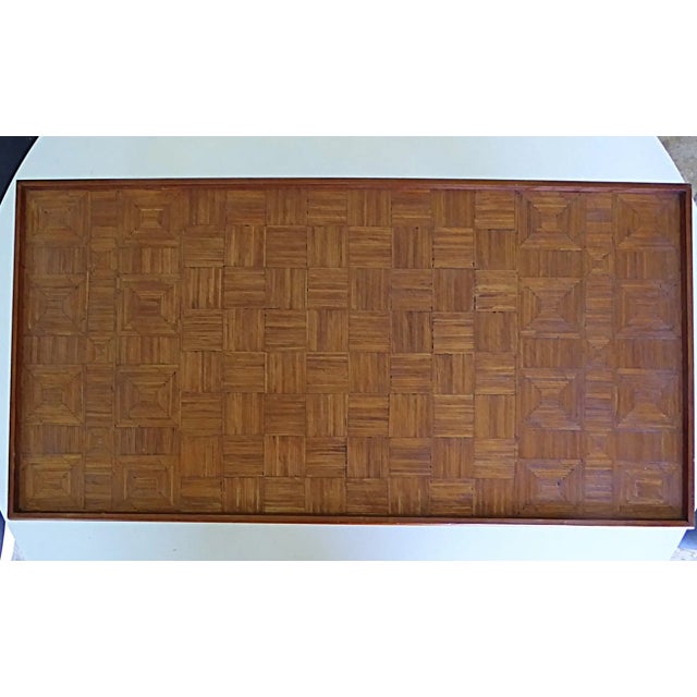 Wonderful handmade work by Thomas B, McAulay, Folk Arts Naive Matchstick Low Table from 1971. Uses for this low table are:...