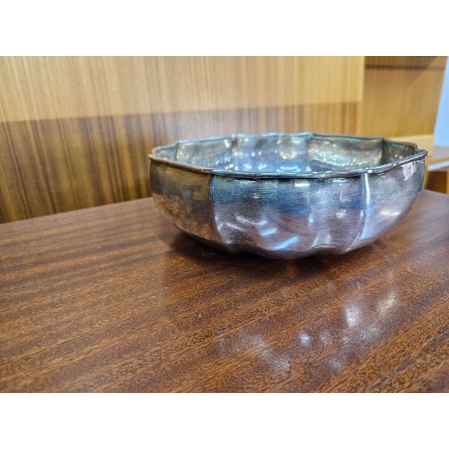 Silver Silver-Plated Fruit Bowl, 1990s For Sale - Image 8 of 9