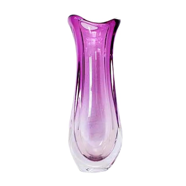 Large Murano Glass Vase For Sale