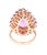 Early 21st Century 8.90 Carat Amethyst Sapphire Pear Cut Rose Gold Cocktail Ring Size 7 For Sale - Image 5 of 8