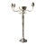 Vintage Church Altar Holy Water Font & Candelabra, 33 3/4”t., Silver Plate, 11 Lb For Sale
