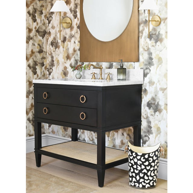 New special order item. Not vintage. The Cutler BLK bath vanity in a striking matte black lacquer is a celebration of...