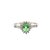 Green 14k White Gold Green Paraiba Tourmaline & Diamond Pear Halo Ring, Size 7 For Sale - Image 8 of 11