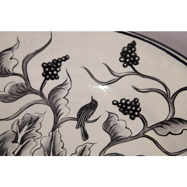 Folk Art Manolo Contreras Mexican Folk Art Plate With Birds & Foliage – 20" For Sale - Image 3 of 7