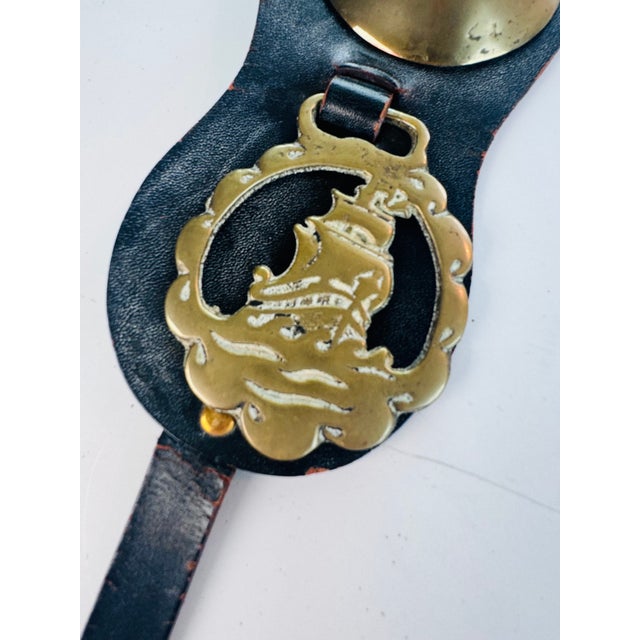 English Horse Brass and Leather Strap, 6 Medallions For Sale In San Francisco - Image 6 of 10