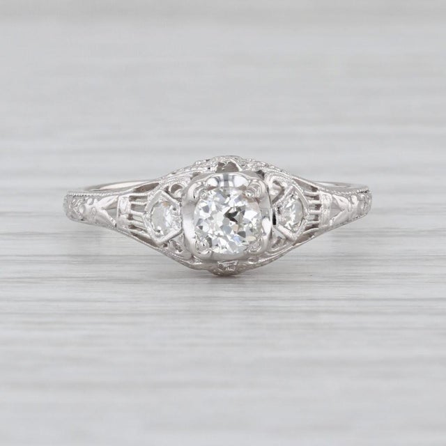 Gemstone Information: - Natural Diamond - Carats - 0.32ct Cut - Old European Round Brilliant Color - H Clarity - SI1 -...