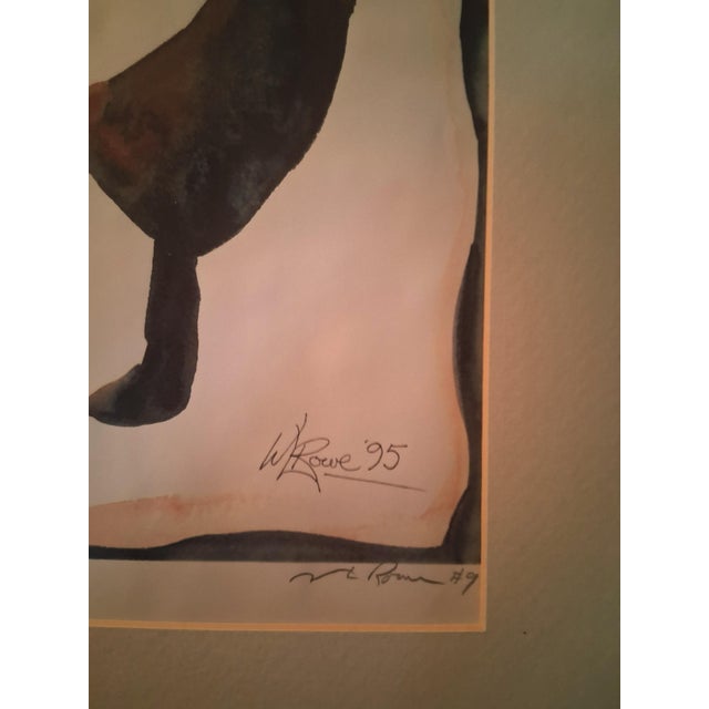 F-021 Original 1995 William Rowe "Kokopelli" Watercolor For Sale - Image 12 of 12