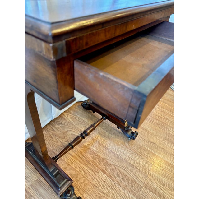 19th Century English Regency Game Table / Console Form For Sale - Image 12 of 12