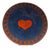 1984 Ned Foltz Pennsylvania Redware Heart Plate, 9.25" For Sale