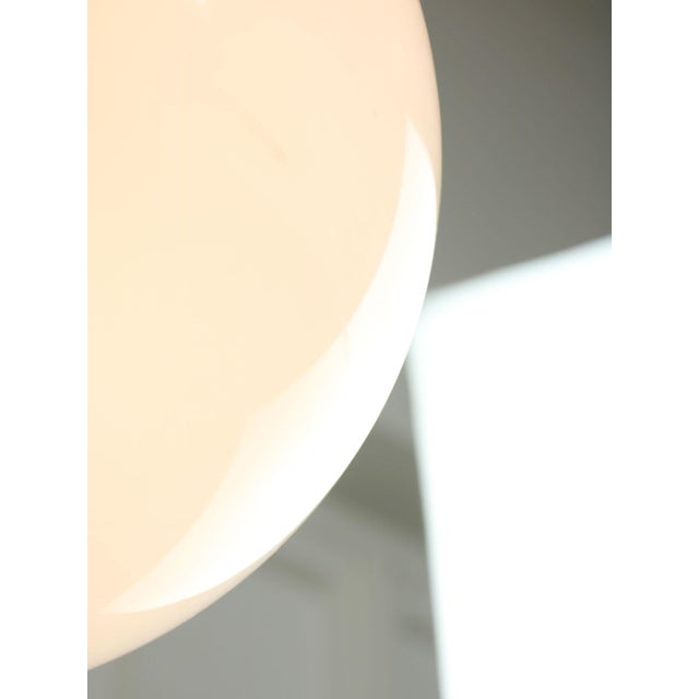 Mid-Century Italian Opaline and Brass Globe Pendant Lamp For Sale - Image 14 of 18