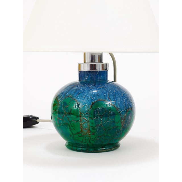 Glass Art Deco German Ikora Table Lamp by Karl Wiedmann for WMF, 1930s For Sale - Image 7 of 18