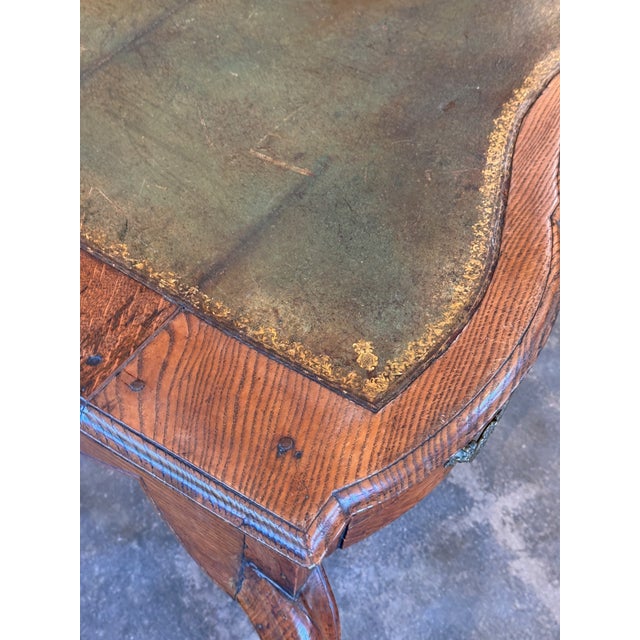 19th Century Louis XVI One-Drawer Writing Table With Leather Top For Sale - Image 14 of 18