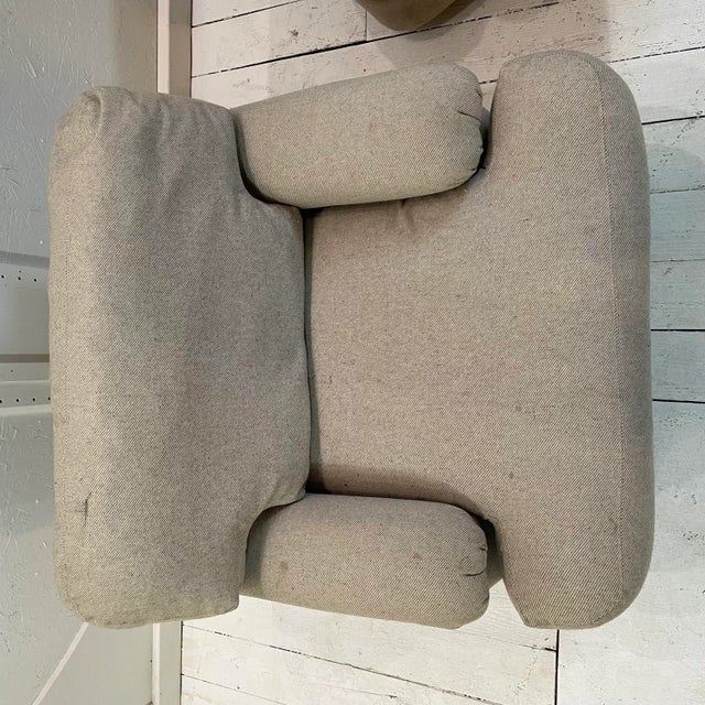 1980s Vintage Directional Club Chairs Down Filled With Ottomans - 4 Pieces For Sale In Cleveland - Image 6 of 12