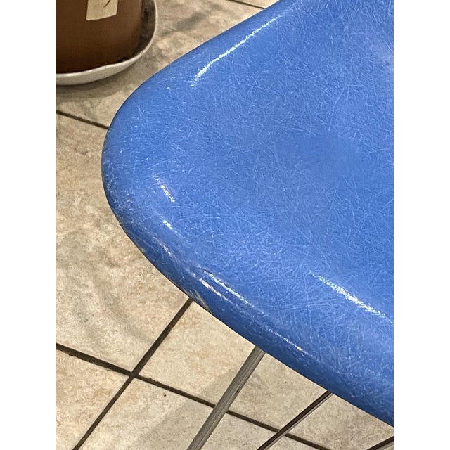 DSR Eiffel Chair in Blue Fiberglass by Charles and Ray Eames for Herman Miller, 1950s For Sale - Image 15 of 17