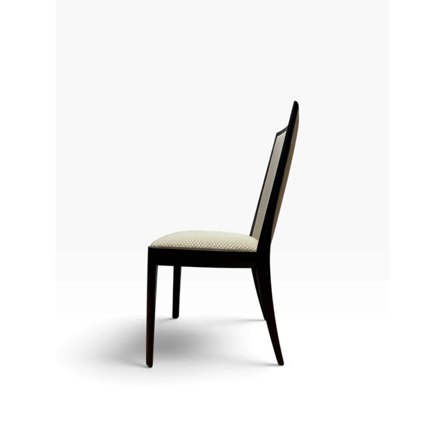 Contemporary High-Back Flare Dining Chairs - Set of 8 For Sale - Image 9 of 11