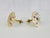 1980s Vintage Victorian Style (Rose Motif and Gold) Porcelain Curtain Tiebacks - A Pair For Sale - Image 5 of 10