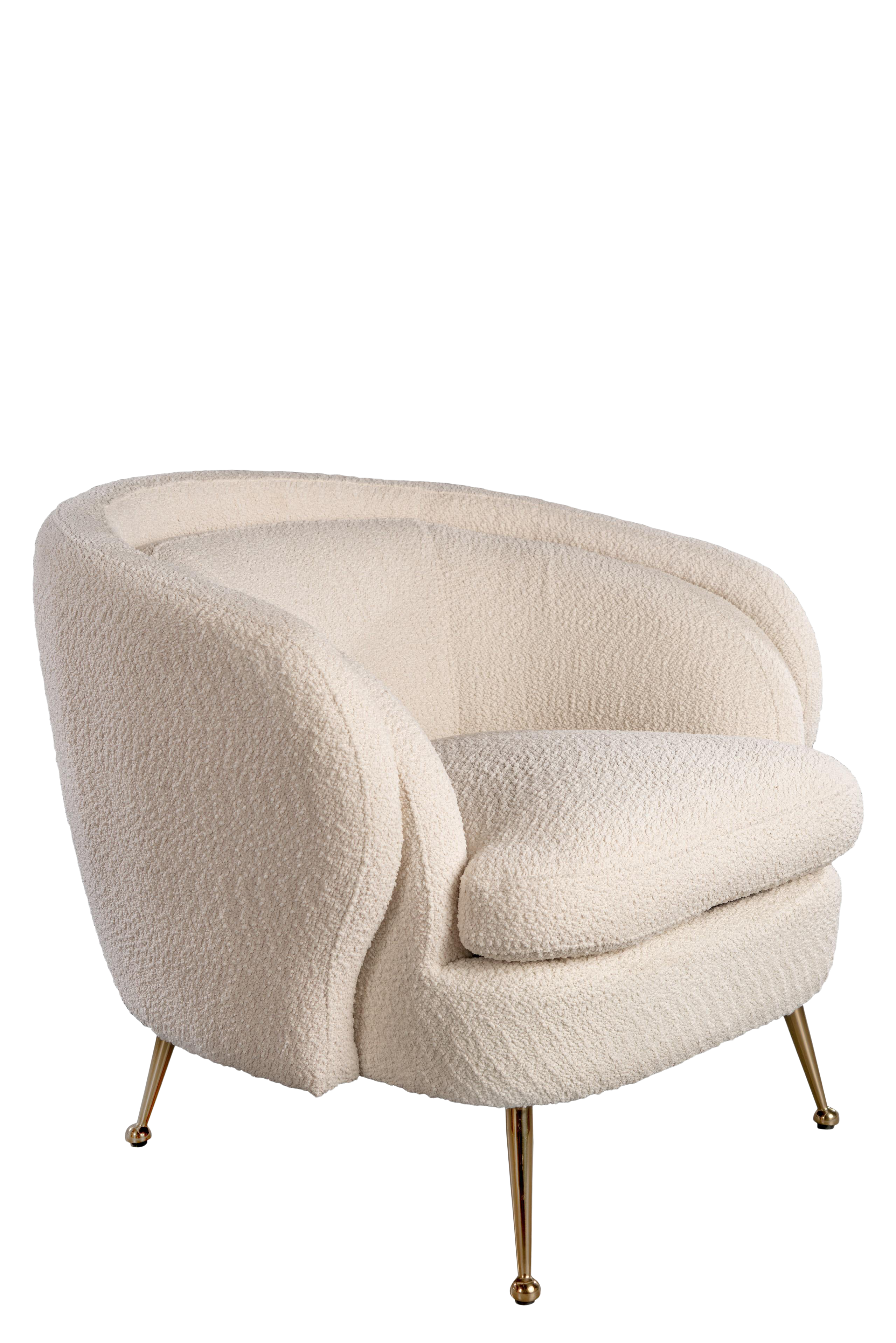 palermo patio furniture on Palermo Accent Chair In Boucle White Chairish