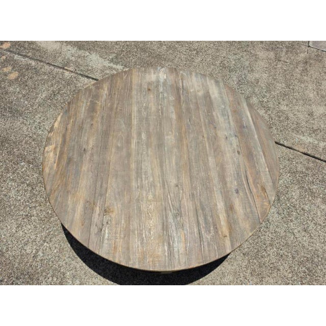 Restoration Hardware Martens Coffee Table 55" Round For Sale In Dallas - Image 6 of 11