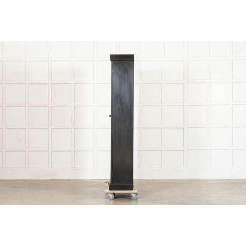 Wood 19th Century English Ebonised Oak Hall Cupboard, 1890 For Sale - Image 7 of 13