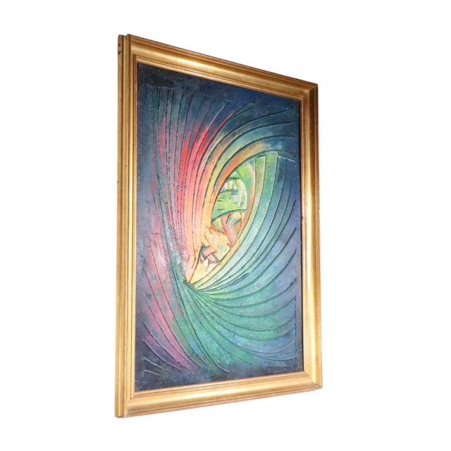 1960's Abstract Acrylic on Board by Eugene Winters For Sale - Image 12 of 17