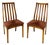 Vintage Wood and Velvet Chairs, 1970s, Set of 2 For Sale