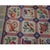 1930s 1930s Small Multicolor Geometric Roses Folk Art Antique American Hooked Wool Rug For Sale - Image 5 of 11