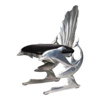 Ray Lewis Cast Aluminum Dolphin Chair For Sale