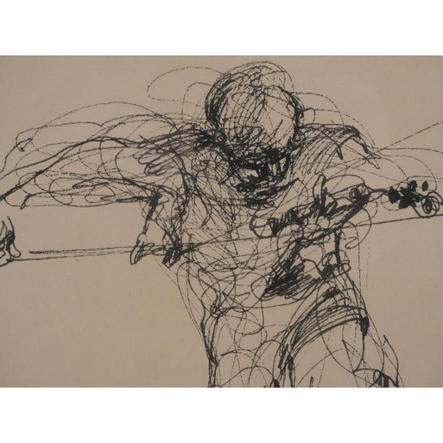 Claude Weisbuch, The Violin in Motion, Original Ink Drawing For Sale - Image 4 of 7