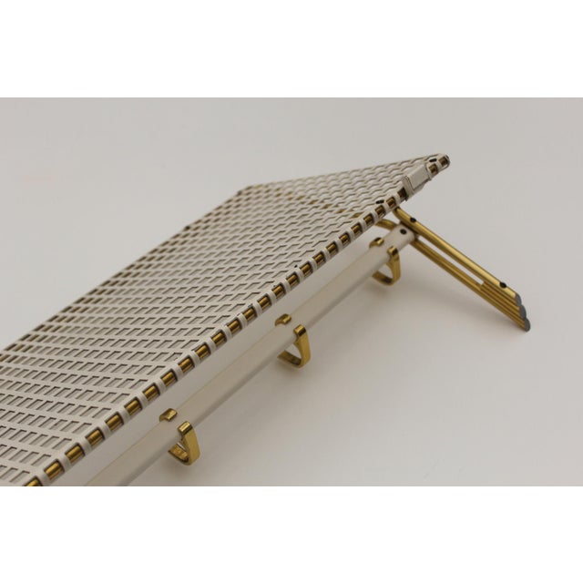Mid-Century Wall Coat Rack in Perforated Metal, 1950s For Sale - Image 4 of 18