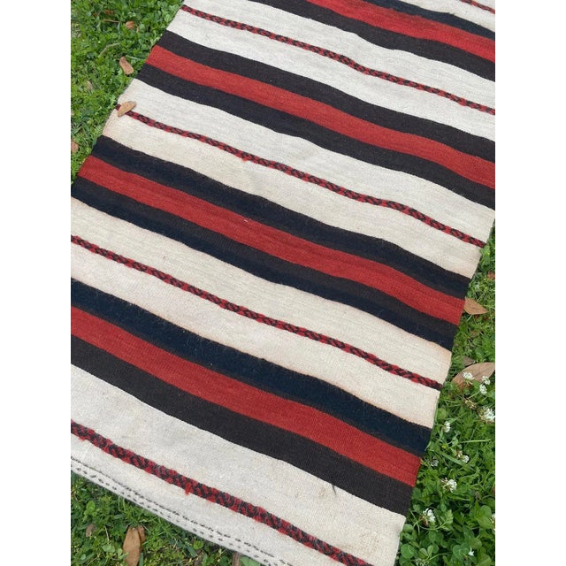 Turkish Vintage Caucasian Long Kilim Runner Rug For Sale - Image 4 of 13