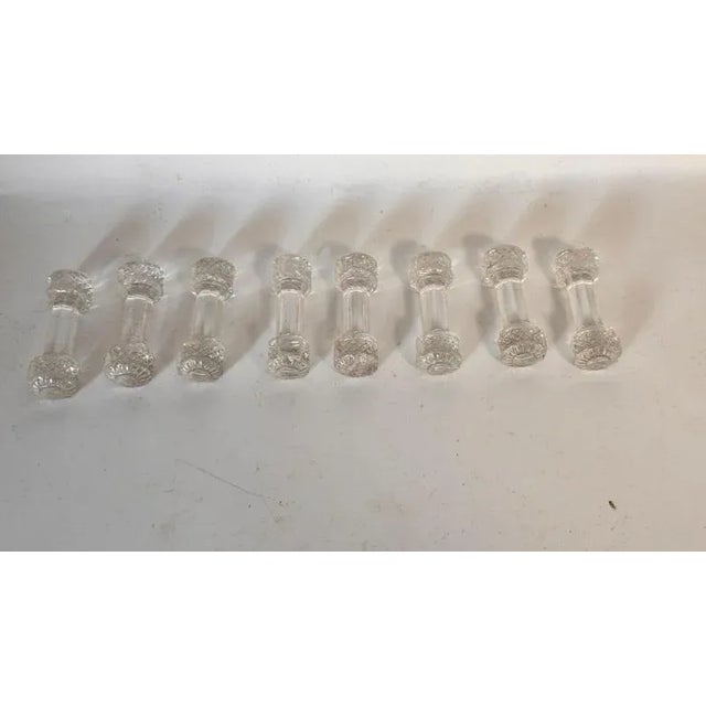 Vintage French Crystal Knife Rests, 1970s, Set of 8 For Sale - Image 4 of 14