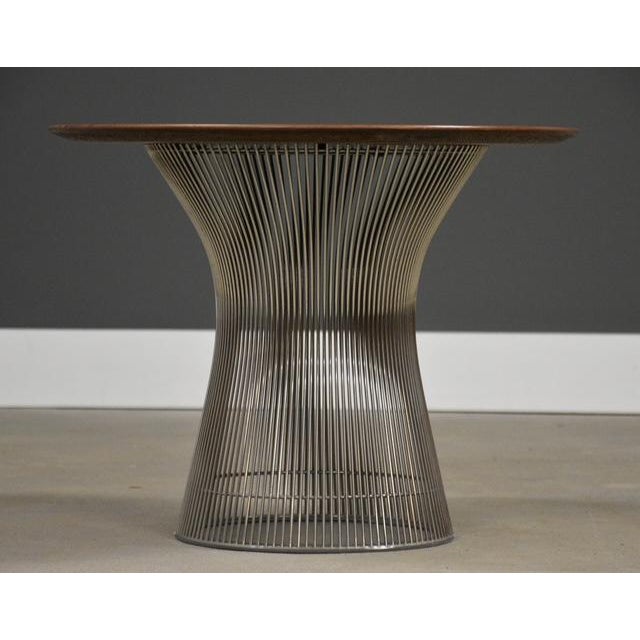 Mid-Century Modern 1960s Warren Platner for Knoll Walnut 24” Round End Table For Sale - Image 3 of 6