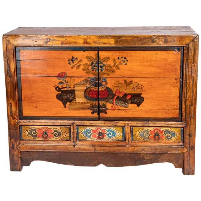 Sino Tibetan Painted Cabinet For Sale - Image 10 of 10