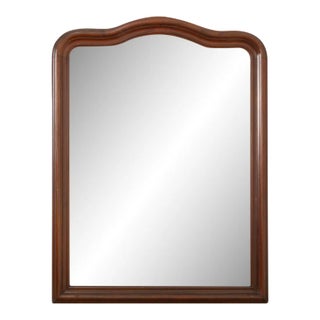 19th Century French Scalloped Walnut Mirror For Sale
