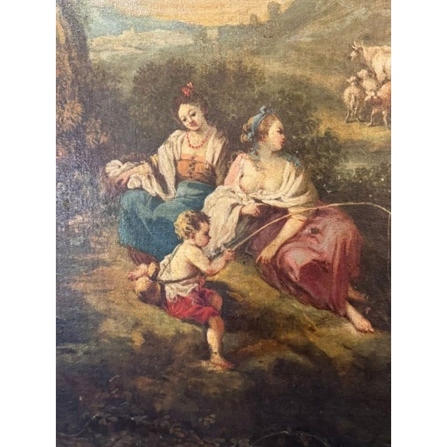 Pair of Large Scale Italian Oil on Canvas River Scenes For Sale In Dallas - Image 6 of 9