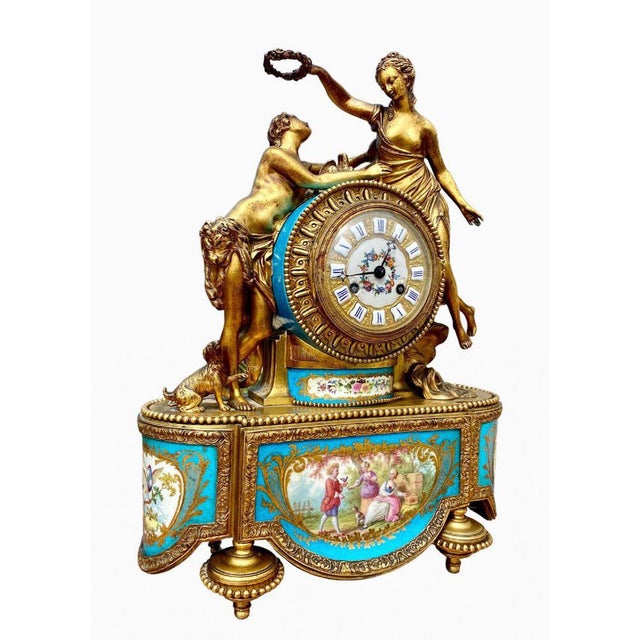 Mantelpiece Set from Sèvres Porcelain, Set of 3 For Sale - Image 6 of 13