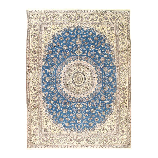 2020s Persian Nain Silk & Wool Rug For Sale