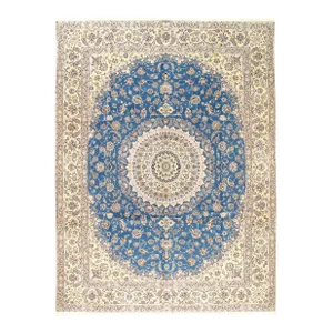 2020s Persian Nain Silk & Wool Rug